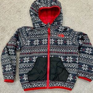 The North Face Kids Snowflake Hoodie - Red and Black 3T